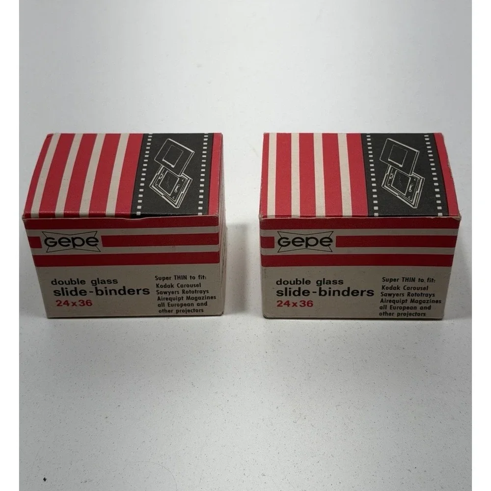 Vintage 2 boxes of 20 GEPE‎ 24x36 Anti-Newton SLIDE BINDERS